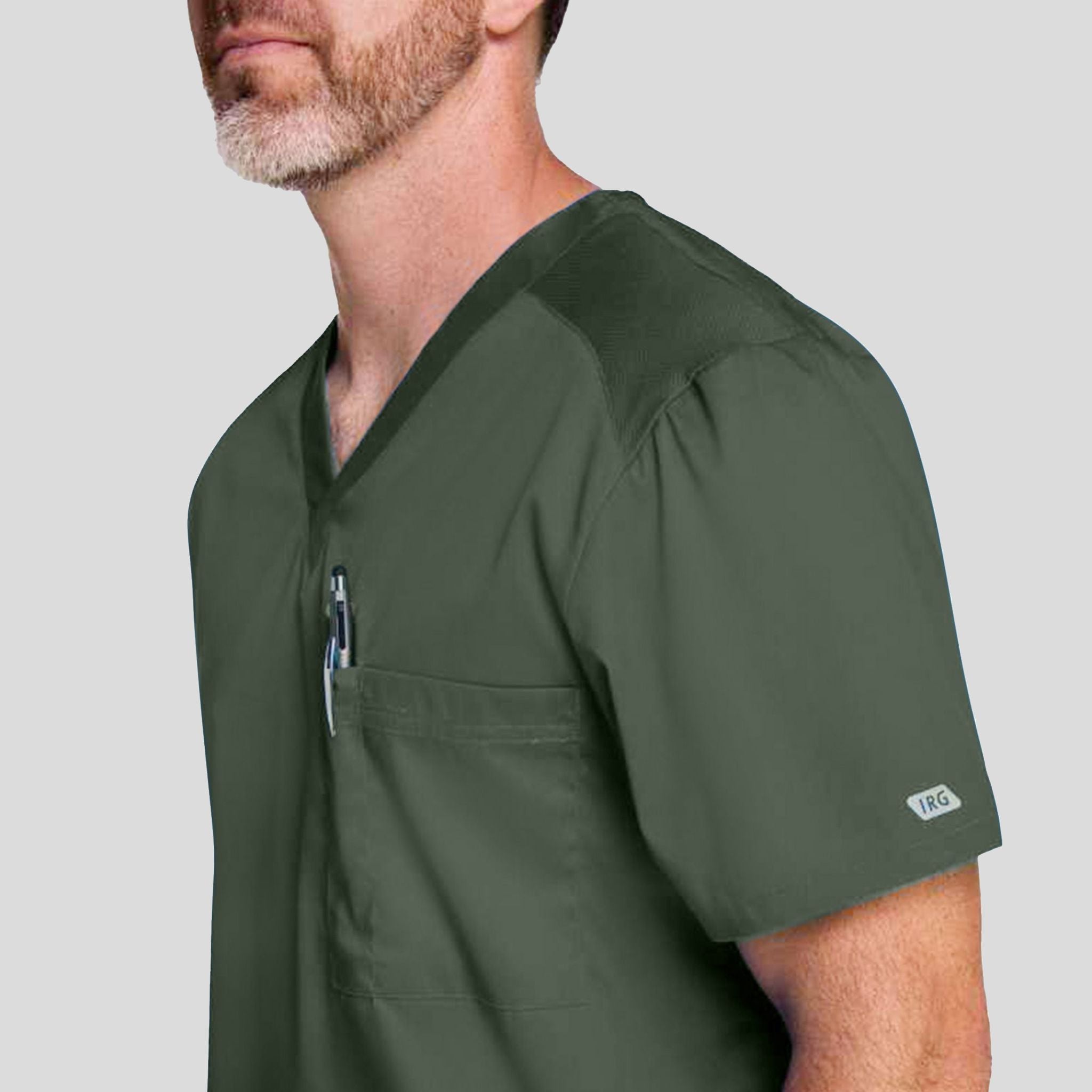Menβs V-Neck Top | Olive