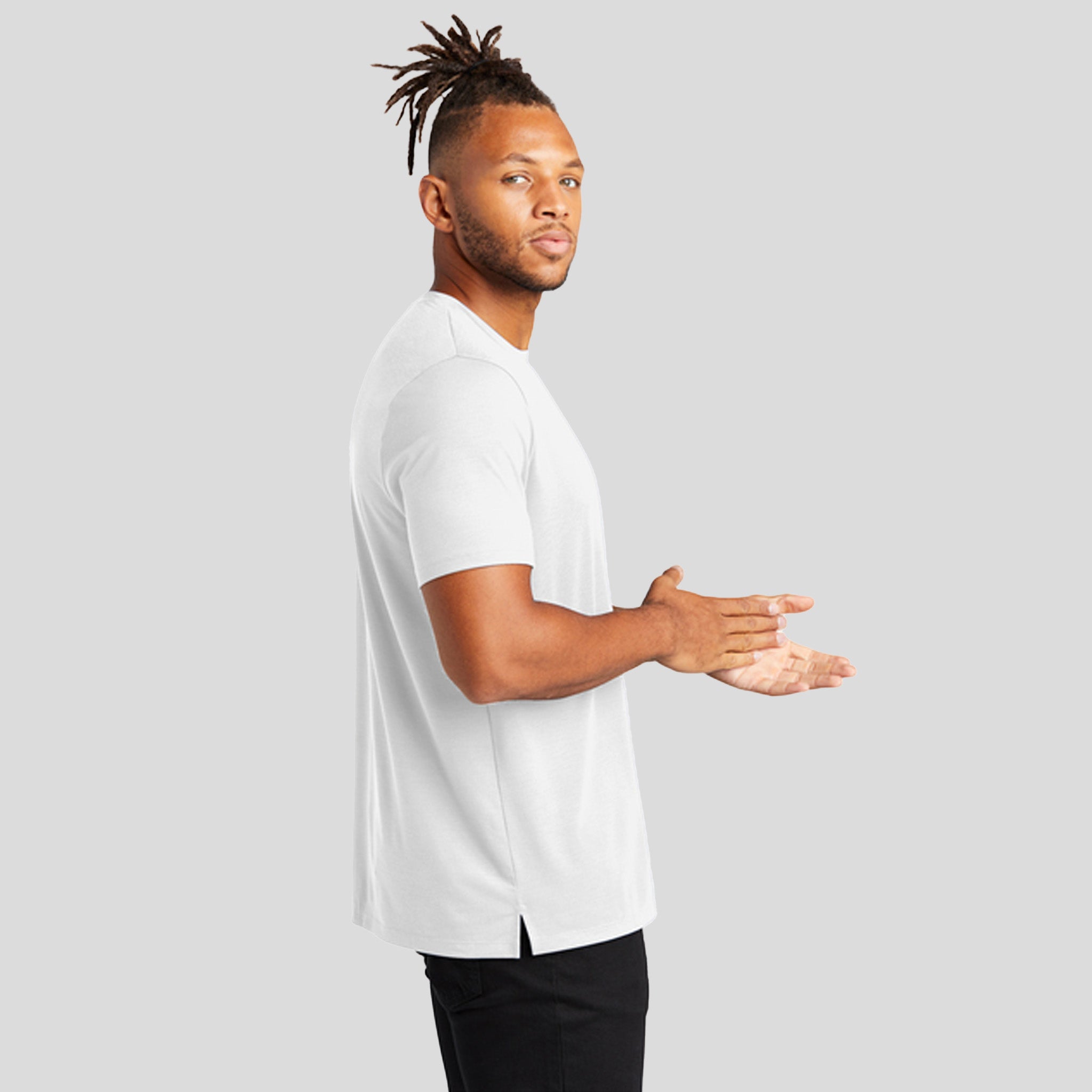 Stretch Jersey Crew | White