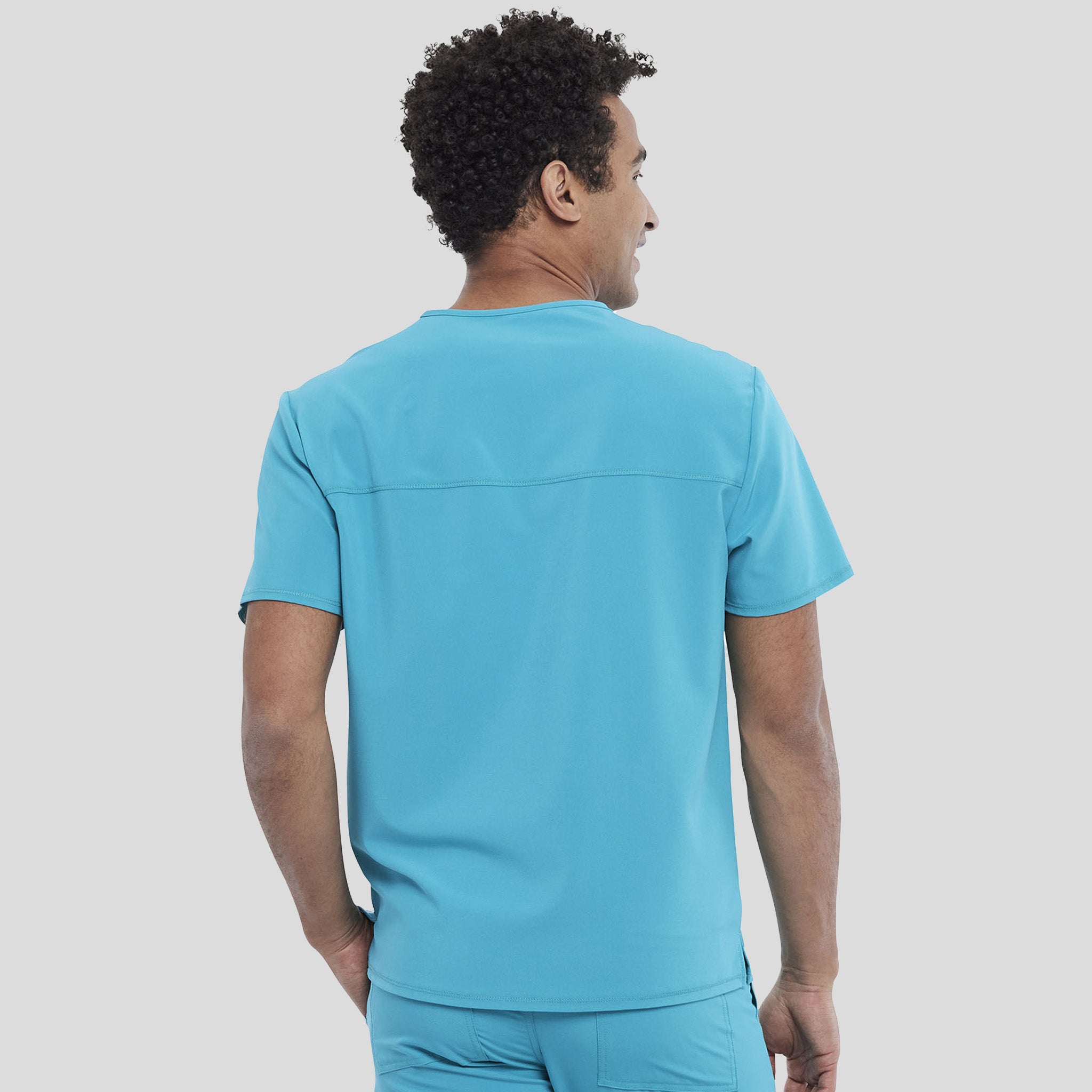 Men's V-Neck Top | Teal Blue
